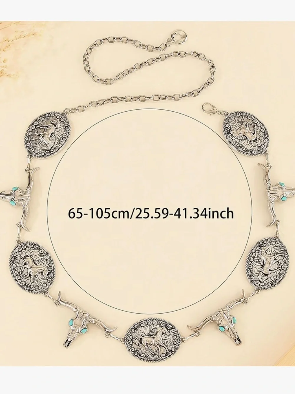 Western Gold Concho Chain Belt